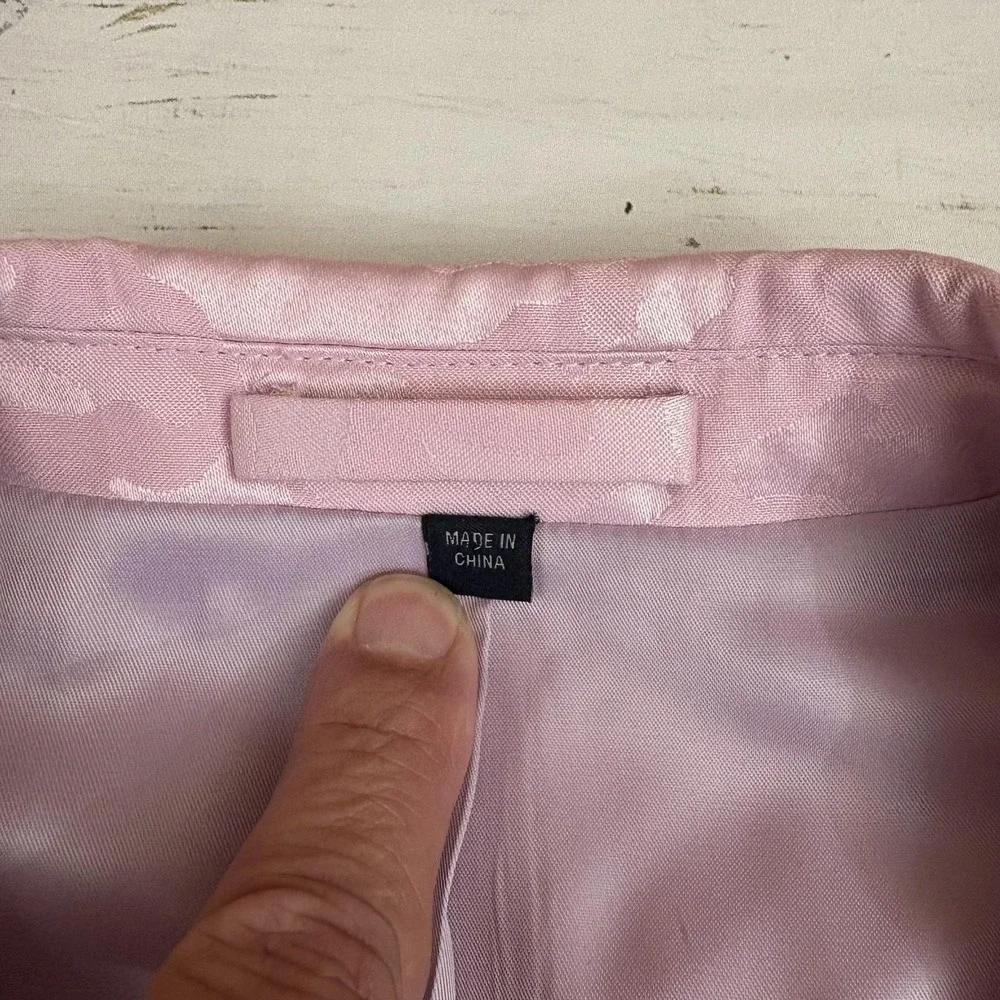 Jos A Bank Tuxedo Dinner Jacket Mens 38S Pink Camouflage Slim Fit